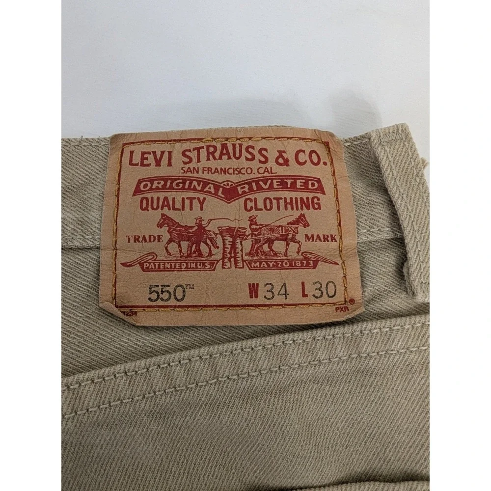 Vintage Y2K Levis 550 Relaxed Fit Jeans Mens Size 34 Tan‎ 2004 Denim